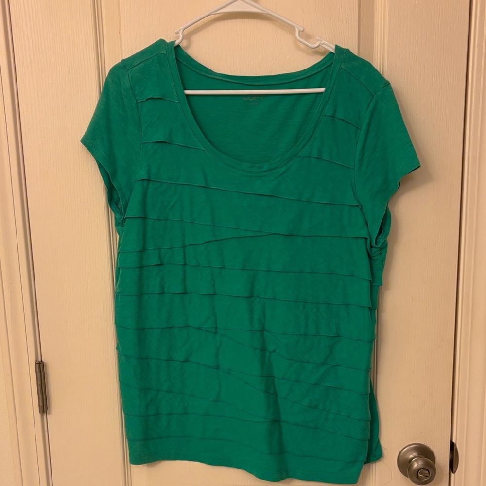 LOFT Teal Short Sleeve Women's Top